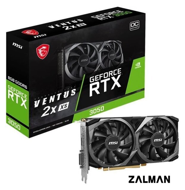 Видеокарта MSI GeForce RTX 3050 Ventus 2X XS 8G OC