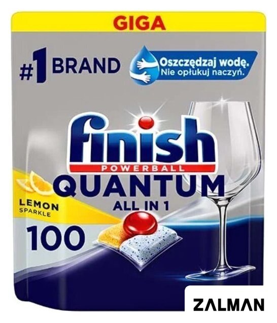 Капсулы для посудомоечной машины Finish Quantum Lemon (100 шт)
