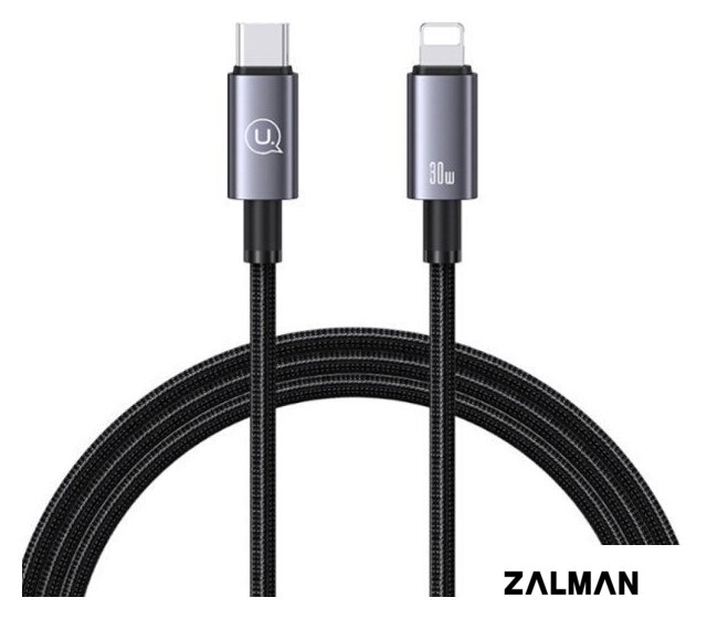 Кабель Usams US-SJ662 USB Type-C - Lightning (1.2 м, черный)