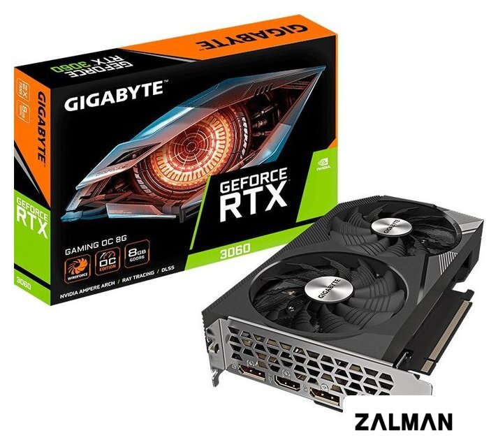 Видеокарта Gigabyte GeForce RTX 3060 Gaming OC 8G (rev. 2.0) GV-N3060GAMING OC-8GD 2.0