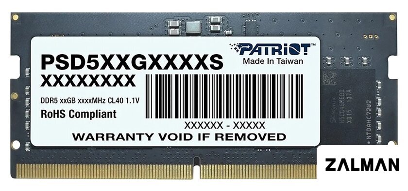 Оперативная память Patriot Signature Line 8ГБ DDR5 4800 МГц PSD58G480041S