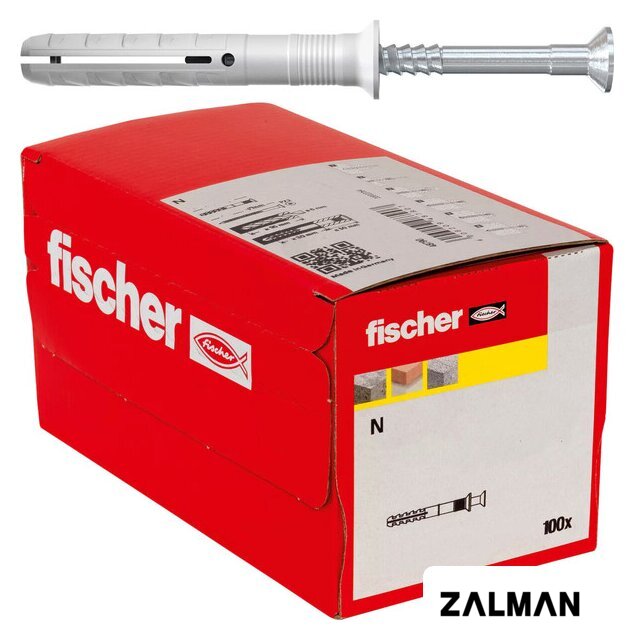 Дюбель-гвоздь Fischer N 6 x 40/10 S 48788 (100 шт)