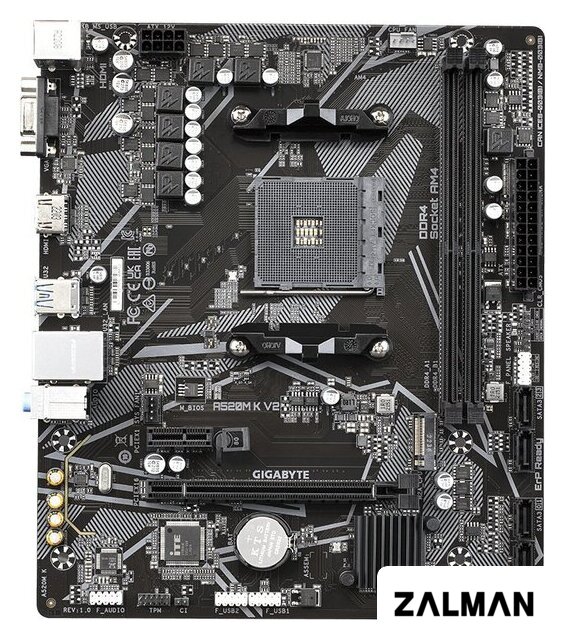 Материнская плата Gigabyte A520M K V2 (rev. 1.0)