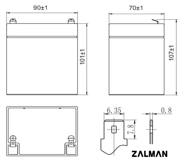 Аккумулятор для ИБП Delta HR 12-21W (12В/5 А·ч)