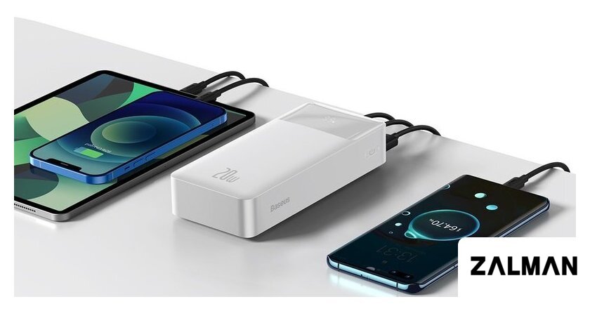 Внешний аккумулятор Baseus Bipow Digital Display PPDML-N02 30000mAh (белый)