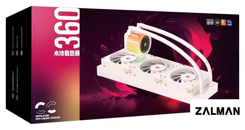 Система жидкостного охлаждения для процессора 1stPlayer CC 360 (белый)