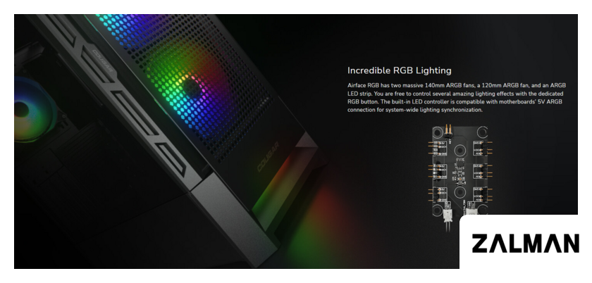 Корпус Cougar Airface RGB CGR-5ZD1W-AIR-RGB