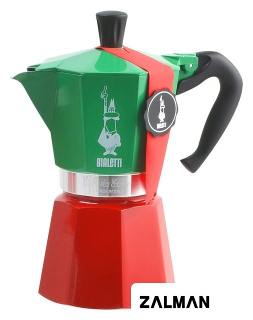 Гейзерная кофеварка Bialetti Moka Express Tricolor (6 порций)