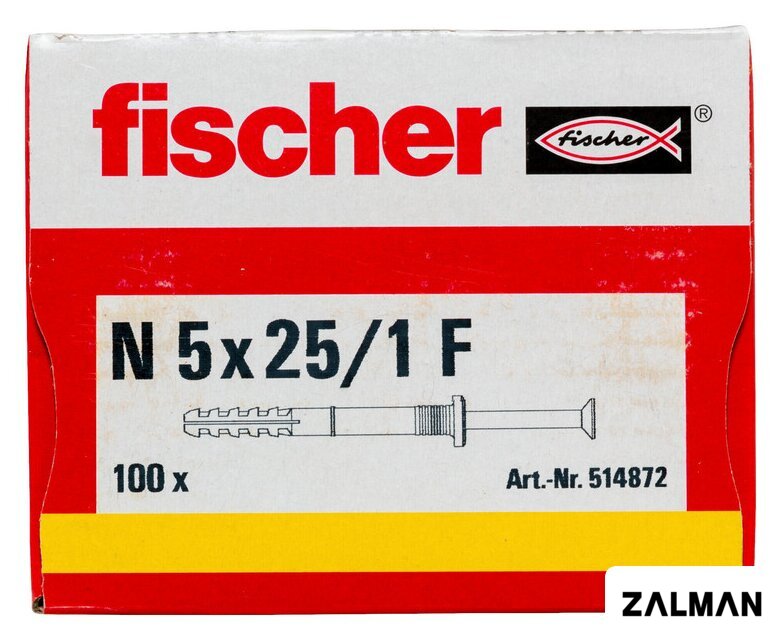 Дюбель-гвоздь Fischer N 5 x 25/1 F 514872 (100 шт)