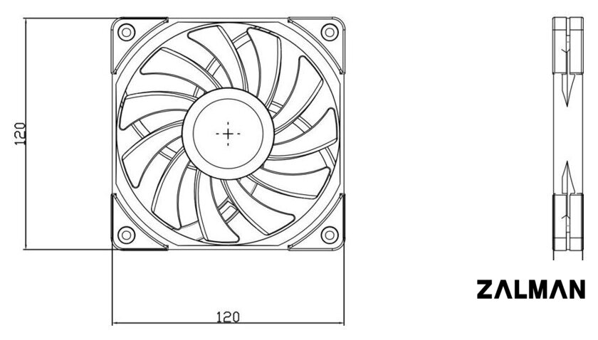 Вентилятор для корпуса Thermalright TL-C12015W-S