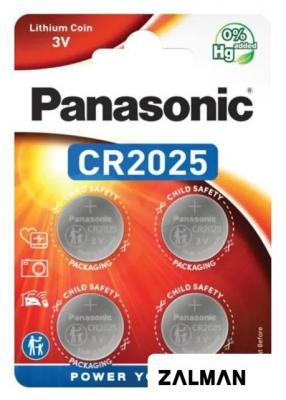 Батарейка Panasonic CR2025 CR-2025EL/4B (4 шт)