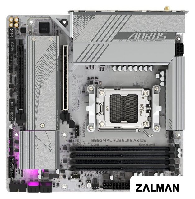 Материнская плата Gigabyte B650M Aorus Elite AX Ice