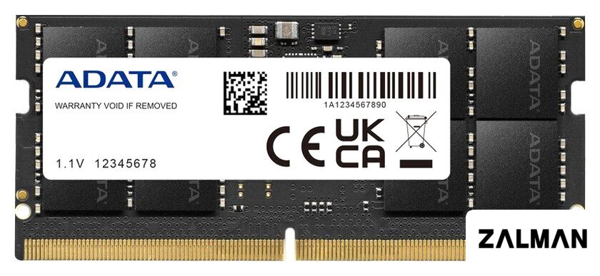Оперативная память ADATA 32ГБ DDR5 SODIMM 4800 МГц AD5S480032G-S