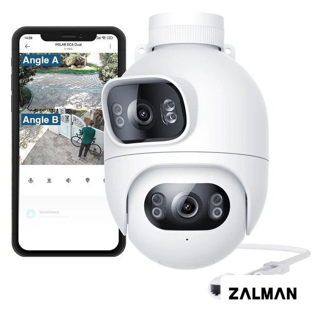 IP-камера Imilab EC6 Dual 2K+2K WiFi Plug-in Spotlight Camera (международная версия)