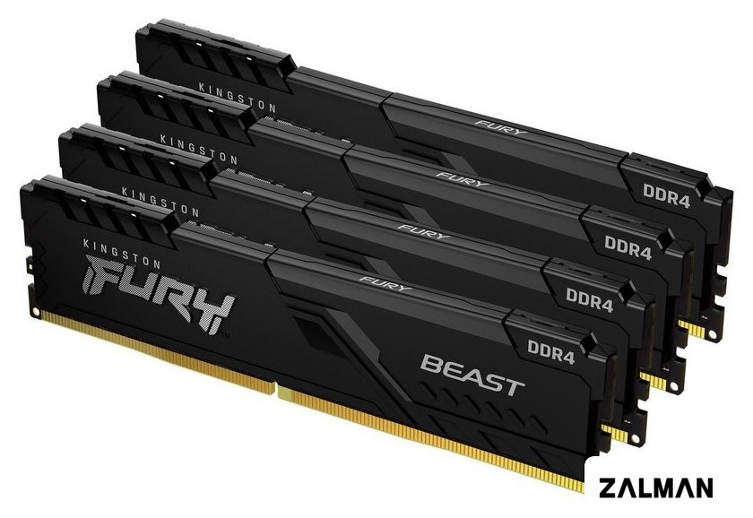 Оперативная память Kingston FURY Beast 4x16GB DDR4 PC4-28800 KF436C18BBK4/64
