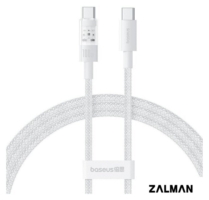 Кабель Baseus Gem Fast-Charging Data Cable 100W USB Type-C - USB Type-C (1 м, белый)