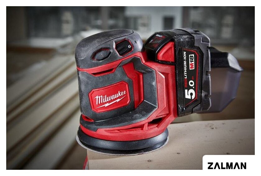 Эксцентриковая шлифмашина Milwaukee M18 BOS125-502B 4933464229 (с 2-мя АКБ, сумка)