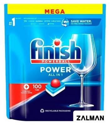 Таблетки для посудомоечной машины Finish PowerBall All in 1 Lemon (100 шт)