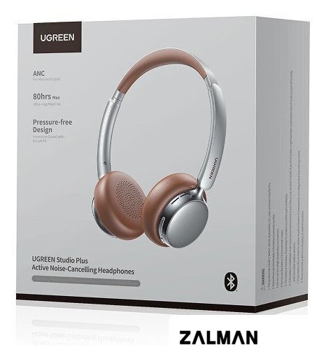 Наушники Ugreen Studio Plus HP207 (серебристый/коричневый)