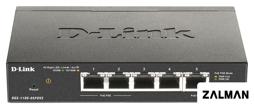 Управляемый коммутатор 2-го уровня D-Link DGS-1100-05PDV2/A1A