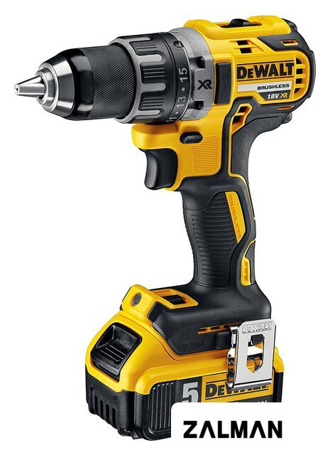 Дрель-шуруповерт DeWalt DCD791P2 (с 2-мя АКБ 5 Ah)