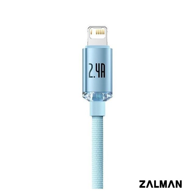 Кабель Baseus Crystal Shine USB Type-A - Lightning (1.2 м, голубой)