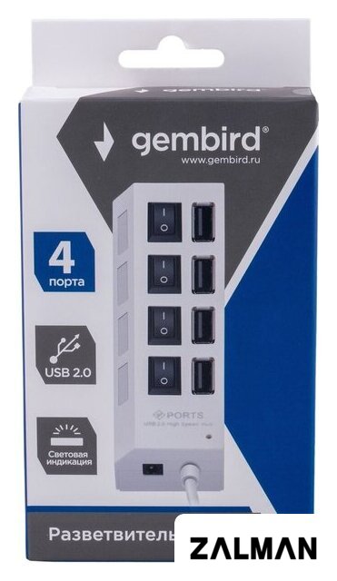 USB-хаб Gembird UHB-243-ADW