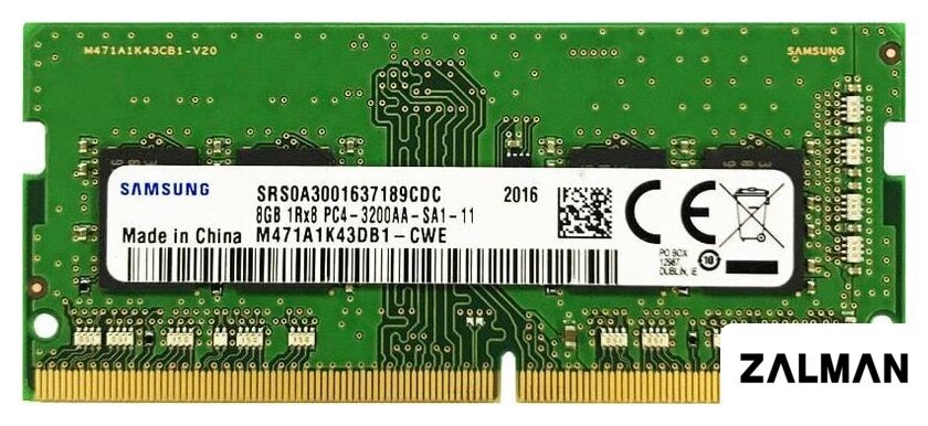 Оперативная память Samsung 8GB DDR4 SODIMM PC4-25600 M471A1K43EB1-CWE