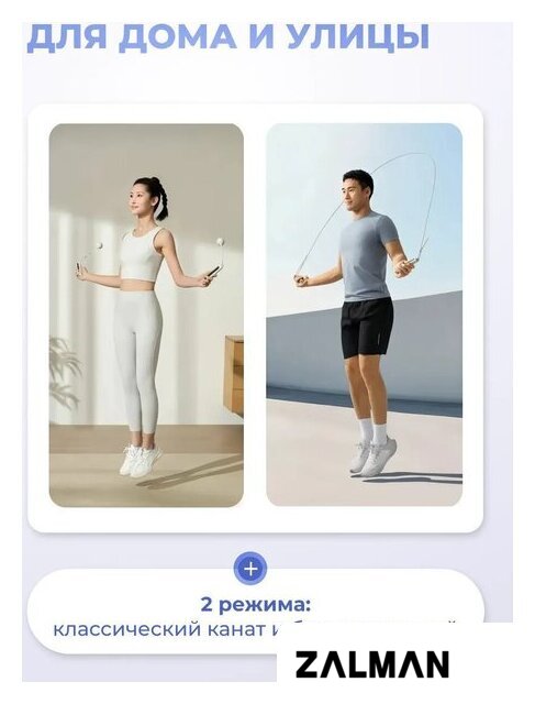 Скакалка Xiaomi Mijia smart rope skipping 2 MJTS02YM (голубой, китайская версия)