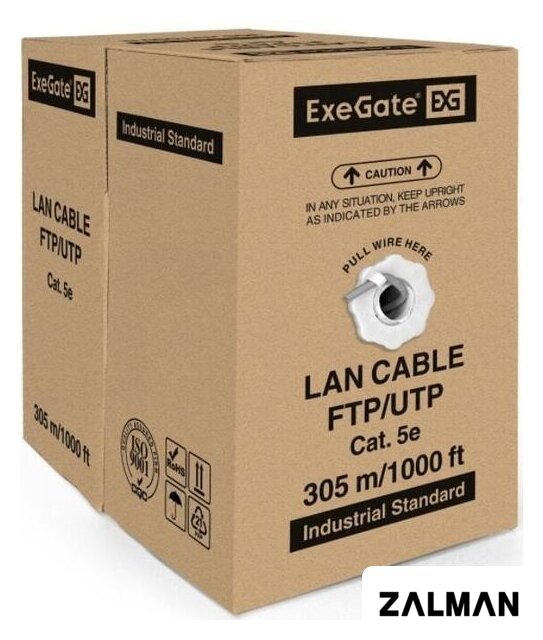 Кабель ExeGate UTP4-C5e-CU-S25-IN-PVC-GY-305 UTP