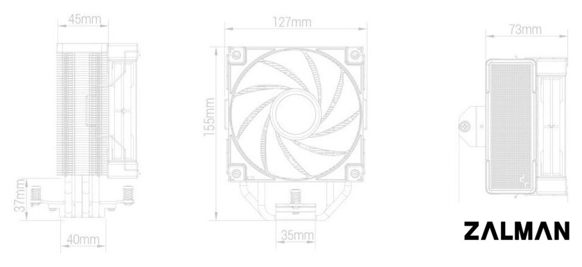 Кулер для процессора DeepCool AK400 ZERO DARK R-AK400-BKNNMN-G-2