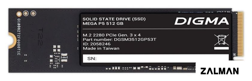 SSD Digma Mega P5 512GB DGSM3512GP53T