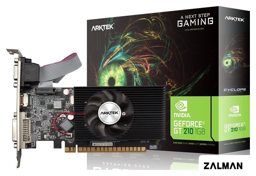 Видеокарта Arktek GeForce GT210 1GB DDR3 AKN210D3S1GL1
