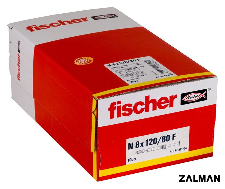 Дюбель-гвоздь Fischer N 8 x 120/80 F 513704 (100 шт)