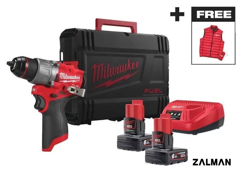 Ударная дрель-шуруповерт Milwaukee M12 FPD2MC-602X 4933499463 (с 2-мя АКБ, кейс)
