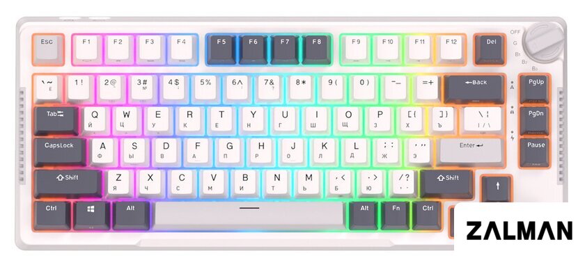 Клавиатура Royal Kludge RK-H81 RGB White Night (RK Cyan)