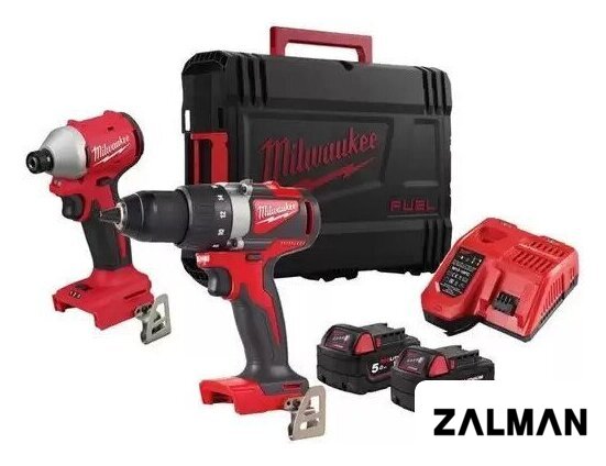 Наборы электроинструментов Milwaukee M18 BLPP2B3-502X 4933492846 (шуруповерт, винтоверт, 2 АКБ, кейс)