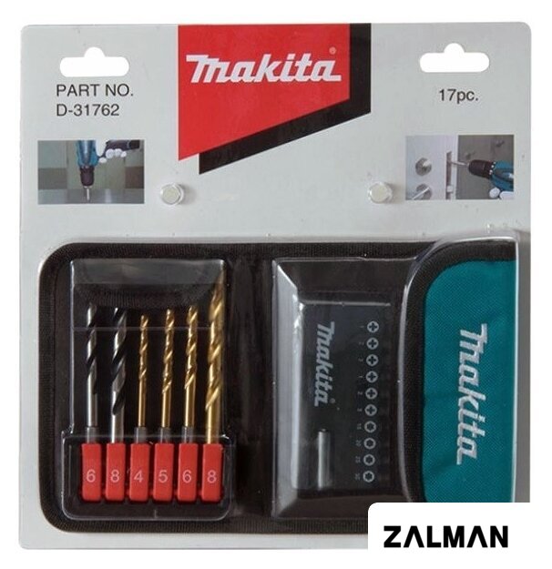 Набор оснастки для электроинструмента Makita D-31762 (17 предметов)