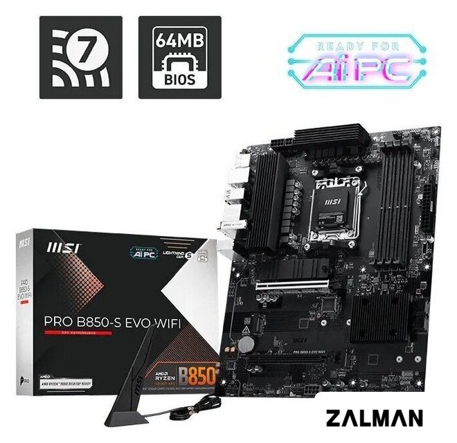 Материнская плата MSI Pro B850-S Evo WiFi