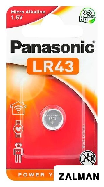 Батарейка Panasonic LR43 LR43EL/1B (1 шт)