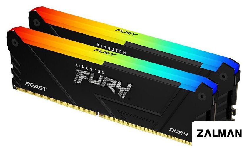 Оперативная память Kingston FURY Beast RGB 2x32ГБ DDR4 3600 МГц KF436C18BB2AK2/64