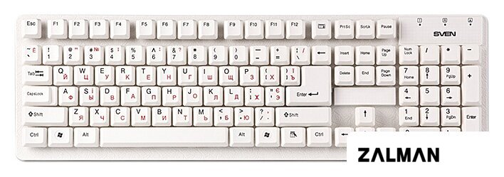 Клавиатура SVEN Standard 301 USB (белый)