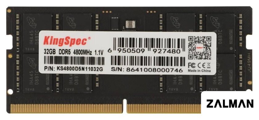 Оперативная память KingSpec 32ГБ DDR5 SODIMM 4800 МГц KS4800D5N11032G