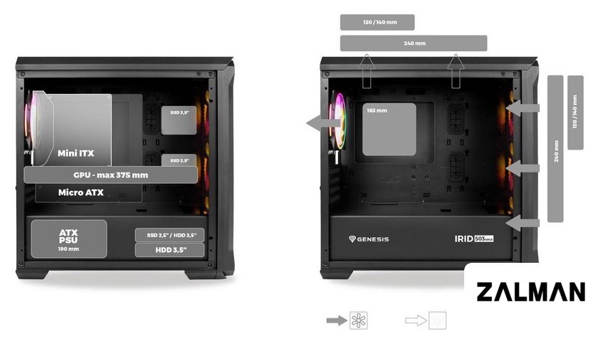 Корпус Genesis Irid 503 ARGB V2 NPC-1559