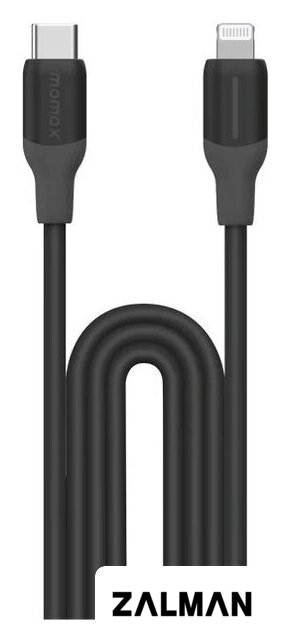 Кабель Momax DL53D 1-Link Flow LC USB Type-C - Lightning (1.2 м, черный)