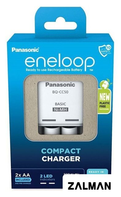 Аккумуляторы + зарядное Panasonic BQ-CC50 + 2xAA