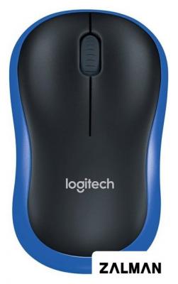 Мышь Logitech M185 (черный/синий)