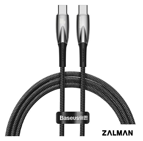 Кабель Baseus Glimmer Series Fast Charging Data Cable USB Type-C - Type-C 100W CADH000701 (1 м, черный)