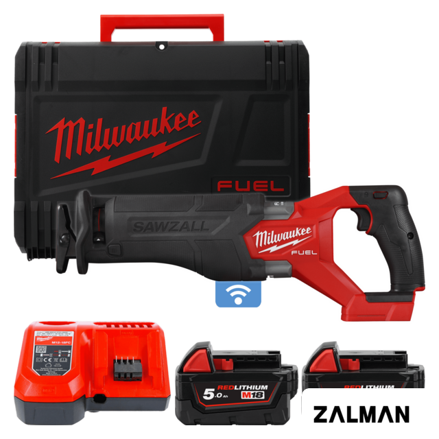 Сабельная пила Milwaukee Fuel M18 M18ONEFSZ-502X 4933478294 (с 2-мя АКБ, кейс)