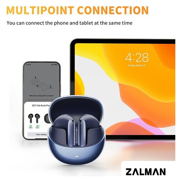 Наушники QCY AilyBuds Pro (темно-синий)